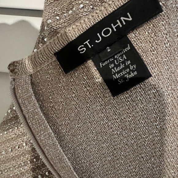 St. John Gorgeous asymmetrical collar dress size 2 - Picture 6 of 7